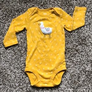 Yellow llama onesie
